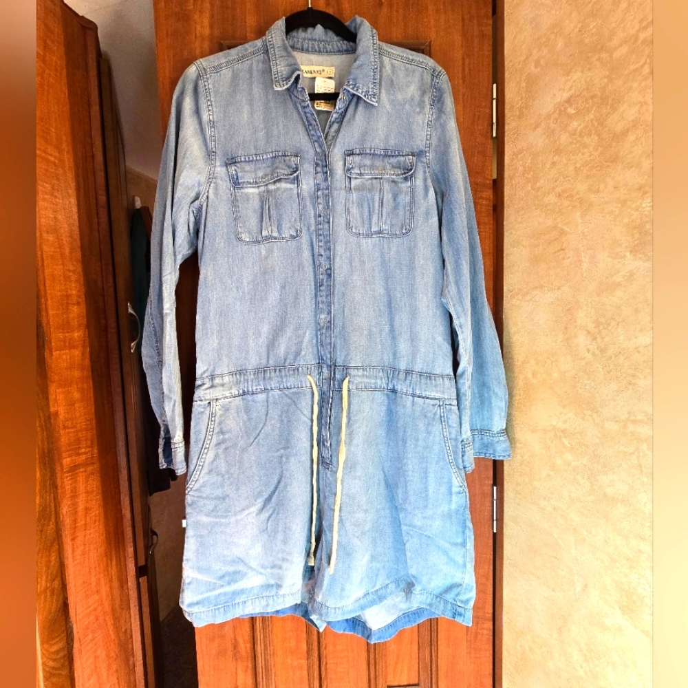 Blank NYC Light Blue Denim Jumpsuit Romper